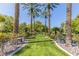 Beautifully manicured green space boasting mature trees and lush landscaping at 2339 Prometheus Ct, Henderson, NV 89074