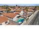 Aerial view showcasing a beautiful neighborhood with a community park and easy highway access at 2547 Wolverton Ave, Henderson, NV 89074