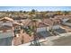 Neighborhood aerial view of single-story homes featuring well-maintained landscaping and tile roofs at 2547 Wolverton Ave, Henderson, NV 89074