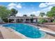 An inviting backyard pool with ample space for recreation and relaxation in the sun at 3681 S Rosecrest Cir, Las Vegas, NV 89121