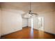 Neutral bedroom featuring a ceiling fan, closet, and ensuite bathroom at 4032 Great Plains Way, Las Vegas, NV 89121