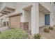 Home featuring a two-car garage, brick driveway, stylish accents and low-maintence landscaping at 4727 Agave Cactus St, North Las Vegas, NV 89031