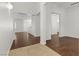 Bright foyer with tile and hardwood floors offers a modern design at 5577 Golden Leaf Ave, Las Vegas, NV 89122