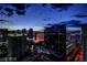 Stunning aerial view of the Las Vegas strip at night at 145 E Harmon Ave # 2007, Las Vegas, NV 89109