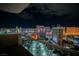 Amazing aerial view of the Las Vegas cityscape at night from a balcony at 145 E Harmon Ave # 2007, Las Vegas, NV 89109