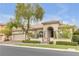 Charming single-story home featuring a well-kept lawn, manicured landscaping, and a welcoming entrance at 181 Cliff Valley Dr, Las Vegas, NV 89148