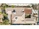 Overhead shot showing the architectural details and tiled roof of a luxury home at 3163 Elk Clover St, Las Vegas, NV 89135