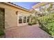 Private courtyard featuring brick paving and access to the main house through large glass doors at 3163 Elk Clover St, Las Vegas, NV 89135