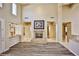 Stylish living room with fireplace, high ceilings, hardwood floors, and an open layout at 3163 Elk Clover St, Las Vegas, NV 89135