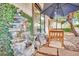 Inviting patio featuring a calming water feature, providing a serene outdoor space at 3221 Montecito Dr, Las Vegas, NV 89120