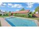 The pool features crystal-clear water and a serene setting, creating a refreshing escape right in the backyard at 3221 Montecito Dr, Las Vegas, NV 89120