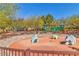 The play area features animal sculptures that add charm and encourage creative play at 3685 Australian Cloud Dr, Las Vegas, NV 89135