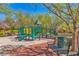 Modern playground set with climbers, slides, and benches in a well-maintained community park at 3685 Australian Cloud Dr, Las Vegas, NV 89135