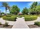 Beautiful community park featuring a central gazebo, manicured landscaping, and paved walkways at 3717 Rocklin Peak Ave, North Las Vegas, NV 89081