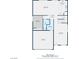 Detailed first floor plan showcasing a well-designed layout with living spaces, kitchen and garage at 4036 W Bird Man Ln, North Las Vegas, NV 89084