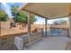 Covered patio with view of the pool at 540 Viva Serenade Way, Henderson, NV 89015