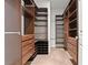 Walk-in closet with custom shelving, drawers, and organizational storage at 5662 Tingley Ave, Las Vegas, NV 89141