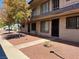 Exterior view of a two-story apartment building with small balconies and individual entry doors at 625 S Royal Crest Cir # 2, Las Vegas, NV 89169
