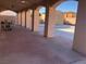 Extended covered patio area offering plenty of room for seating and backyard shed for additional storage at 8122 Delphi Ct, Las Vegas, NV 89117
