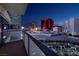 Balcony view of the city's skyline and resorts at night at 2700 Las Vegas Blvd # 1002, Las Vegas, NV 89109