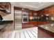Gourmet kitchen with stainless appliances, granite countertops, and ample cabinet space at 2700 Las Vegas Blvd # 1002, Las Vegas, NV 89109