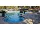 Community pool with ample lounge chairs and meticulously maintained landscaping at 2851 S Valley View Blvd # 1153, Las Vegas, NV 89102