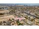 Aerial view of community near 3083 Paintedhills Ave, city skyline and mountains in the distance at 3083 Paintedhills Ave, Las Vegas, NV 89120
