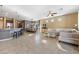 Spacious open floor plan featuring a modern kitchen, dining area, and comfortable living space at 3386 W Haleh Ave, Las Vegas, NV 89141