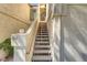 Close-up of the condo's private stairway leading to the upper-level units at 3660 Renovah St # 204, Las Vegas, NV 89129