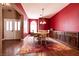 Elegant dining room with hardwood floors and traditional furniture at 3684 Miguels Ln, Las Vegas, NV 89120