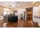 Beautiful kitchen with stainless steel appliances, a center island, and barstool seating at 3684 Miguels Ln, Las Vegas, NV 89120