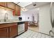 An open floor plan with a view of the kitchen and dining table at 3930 University Center Dr # 804, Las Vegas, NV 89119