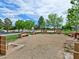 Well-maintained dog park with benches surrounded by mature trees on a beautiful day at 4125 Gliding Gulls Ave, North Las Vegas, NV 89084