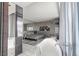 Modern bathroom with a sleek white bathtub and views into the bedroom at 4381 W Flamingo Rd # 922, Las Vegas, NV 89103