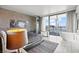 Stylish bedroom with modern decor, city view and a chic soaking tub enhancing its ambiance and relaxing view at 4381 W Flamingo Rd # 922, Las Vegas, NV 89103