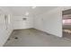 A spacious garage with shelving units and ample storage space, ideal for vehicles and tools at 4629 Cattleman Ave, North Las Vegas, NV 89031