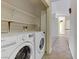 Close up on the laundry area including new appliances at 4629 Cattleman Ave, North Las Vegas, NV 89031