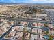 This aerial view shows the home's location in relation to the neighborhood and city at 5601 Quail Meadow Ct, Las Vegas, NV 89131