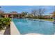 Spectacular infinity pool with clear blue water extending to the horizon at 9801 Orient Express Ct, Las Vegas, NV 89145