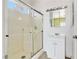 View of an updated bathroom featuring a glass shower and vanity at , Las Vegas, NV 89108