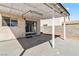 An open patio has lighting, and a sliding glass door entering the home at , Las Vegas, NV 89108