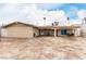 Charming single-story home with solar panels, an expansive stamped concrete driveway and covered entryway at 1924 S 6Th St, Las Vegas, NV 89104
