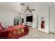 This is a large main bedroom offering a ceiling fan and an attached full bathroom at 1924 S 6Th St, Las Vegas, NV 89104