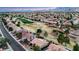 Picturesque aerial view of homes backing onto the golf course at 2817 Billy Casper Dr, Las Vegas, NV 89134
