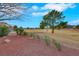 Expansive backyard with a view of a lush green golf course at 2817 Billy Casper Dr, Las Vegas, NV 89134
