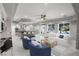Spacious open-concept living area with a modern kitchen, comfortable seating, and great natural lighting at 3465 Pama Ln, Las Vegas, NV 89120