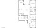 Detailed floor plan featuring three bedrooms, two bathrooms, a kitchen, and a living room at 3726 Shaving Shadows Ave, North Las Vegas, NV 89032