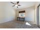 Bright bedroom with a ceiling fan and a window offering a view of the outdoors, plus access to a balcony at 380 Claremont St, Boulder City, NV 89005