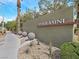 Welcoming Terrasini community entrance sign with modern landscaping and walkway at 4615 Puglia Ln # 201, North Las Vegas, NV 89084