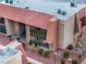 Aerial view of an apartment complex with red brick and well-maintained landscaping at 5097 Indian River Dr # 172, Las Vegas, NV 89103